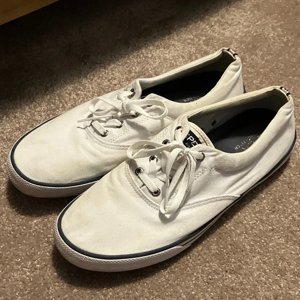 White Sperry Top-Siders Size 11.5